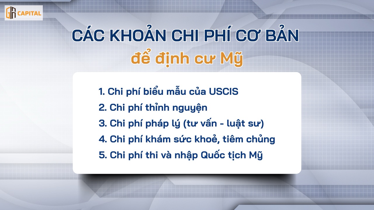  Định cư ở Mỹ cần bao nhiêu tiền