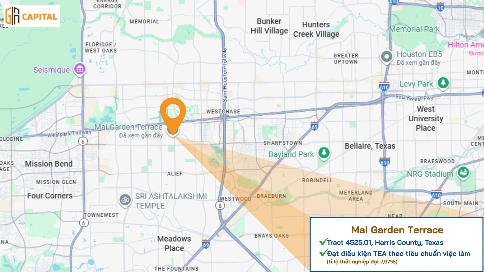 Vị trí địa lý và khu vực đầu tư EB5