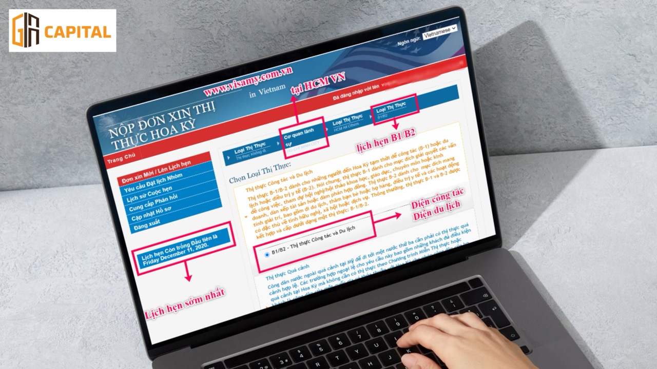 Cách đặt lịch phỏng vấn visa Mỹ