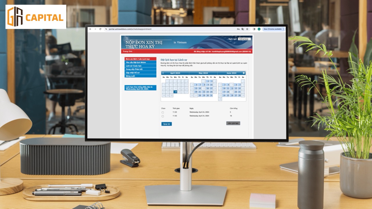 Xem lịch phỏng vấn visa Mỹ