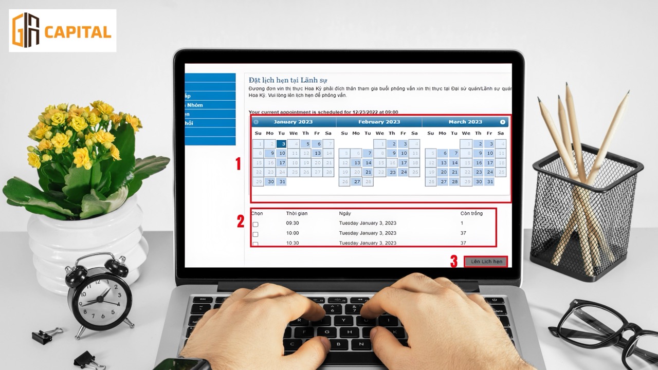 Cách xem lịch phỏng vấn visa Mỹ