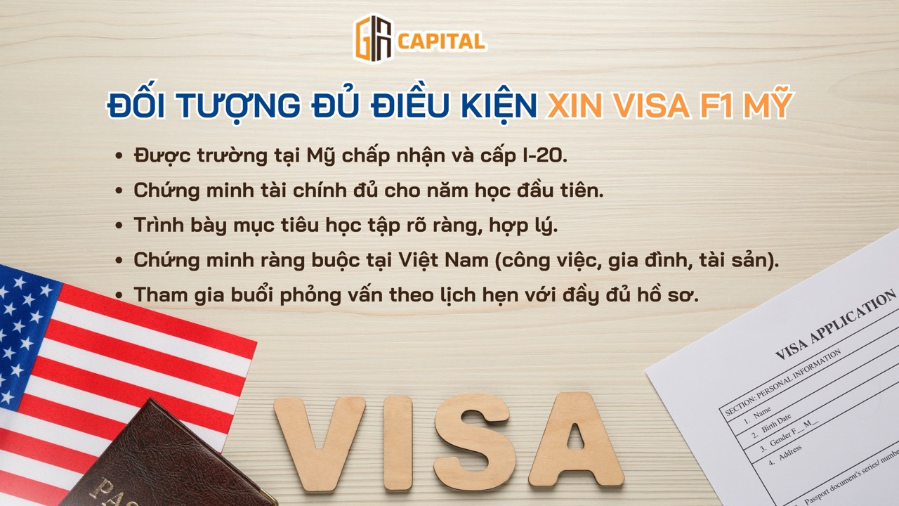 Đối tượng đủ điều kiện xin visa F1 Mỹ
